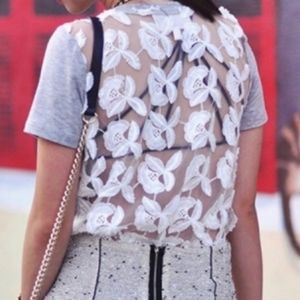 J.O.A. Lace Back Top